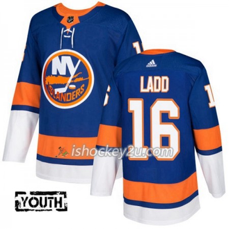 Børn NHL New York Islanders Trøje Andrew Ladd 16 Adidas 2017-2018 Blå Authentic